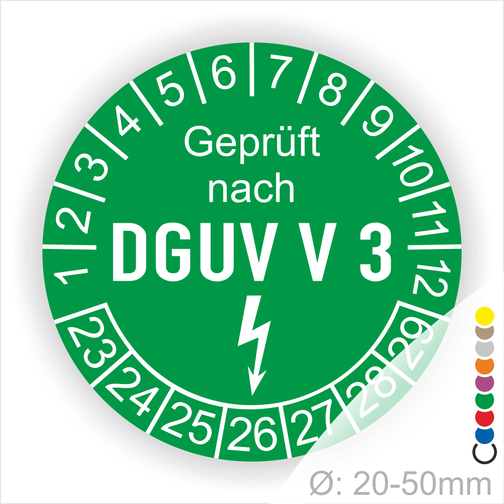 Dguv V3 Prufung Marktsteft.httpswww.printengel.dewp contentuploads202108DGUV V3 Pruefung Startjahr 23 DGUV0004 gruen