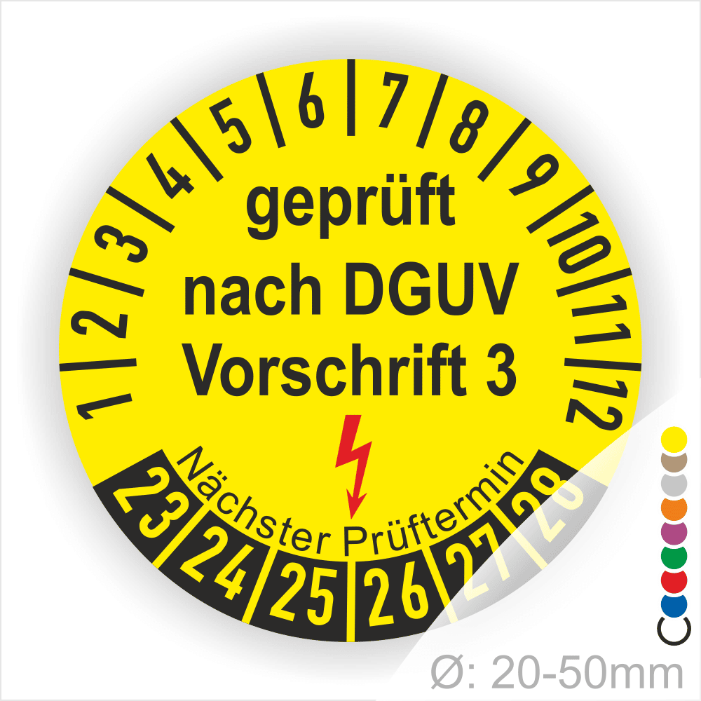 Dguv V3 Prufung Niemegk.httpswww.printengel.dewp contentuploads202108DGUV V3 Pruefung Startjahr 23 DGUV0012 gelb